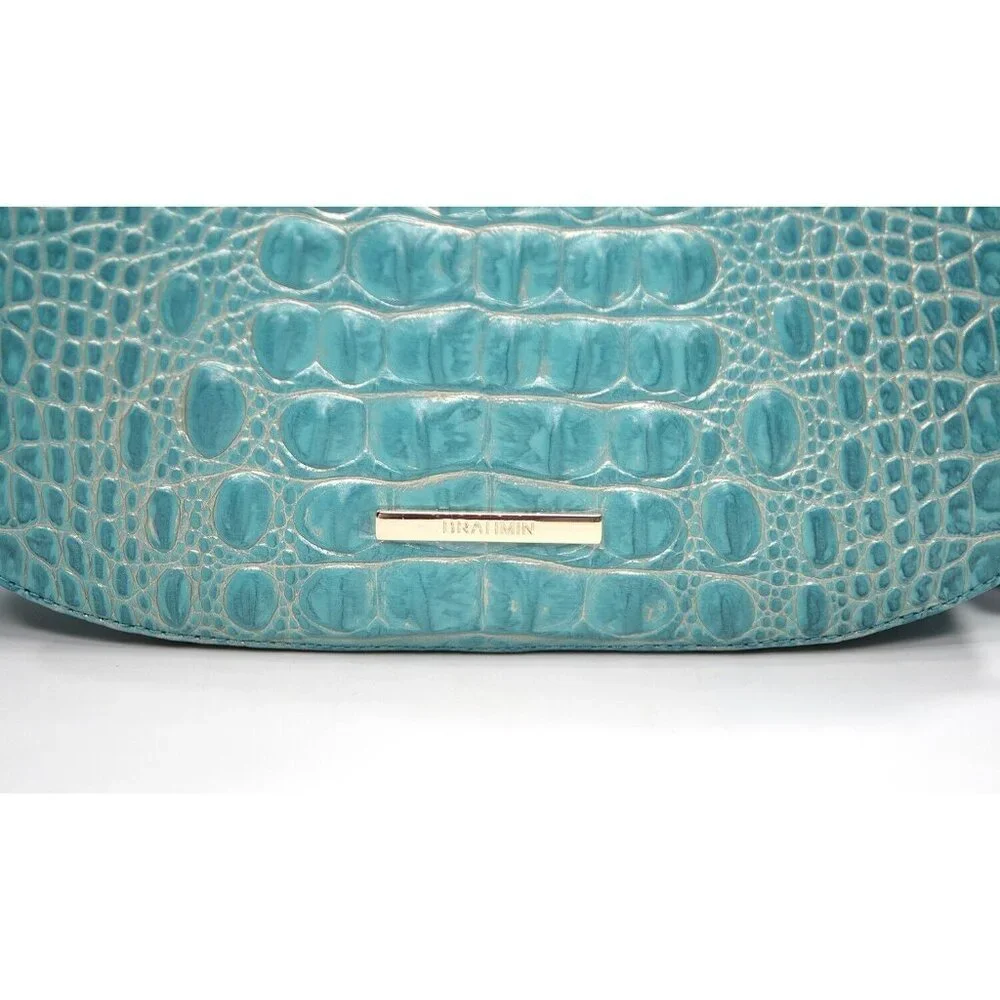 Brahmin Mermaid Turquoise Melbourne Leather Shayna Crossbody Bag NWT - Picture 2 of 8